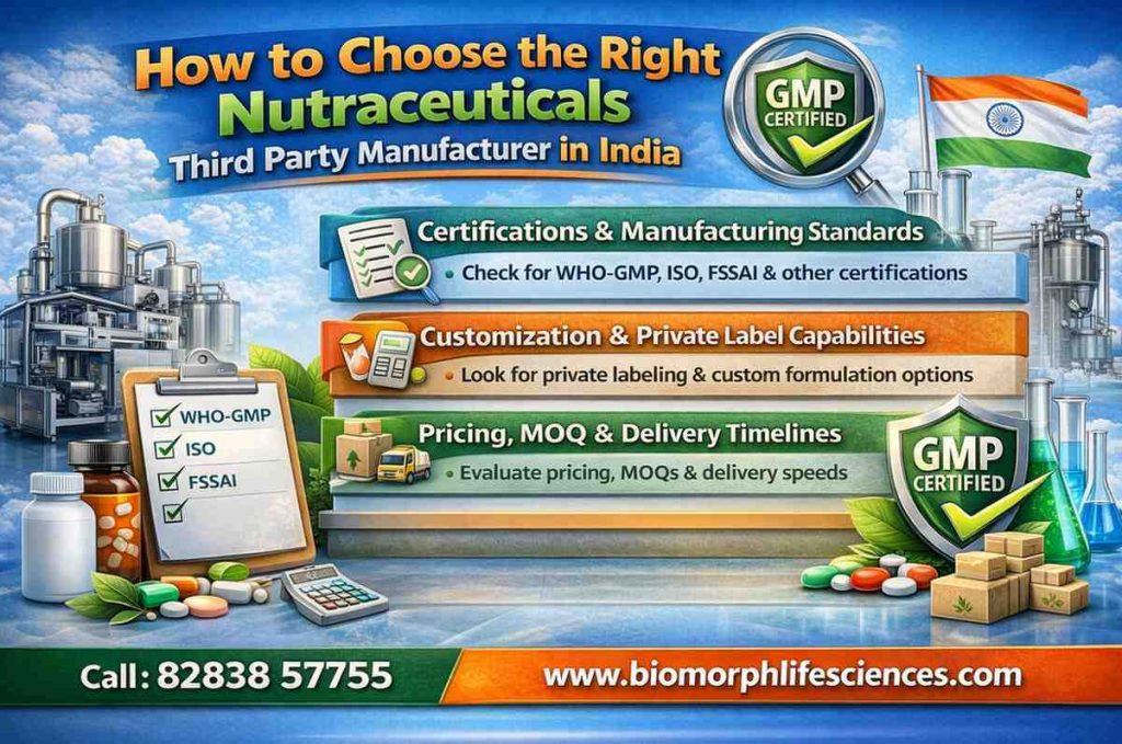 Nutraceuticals Third Party Manufacturers in India